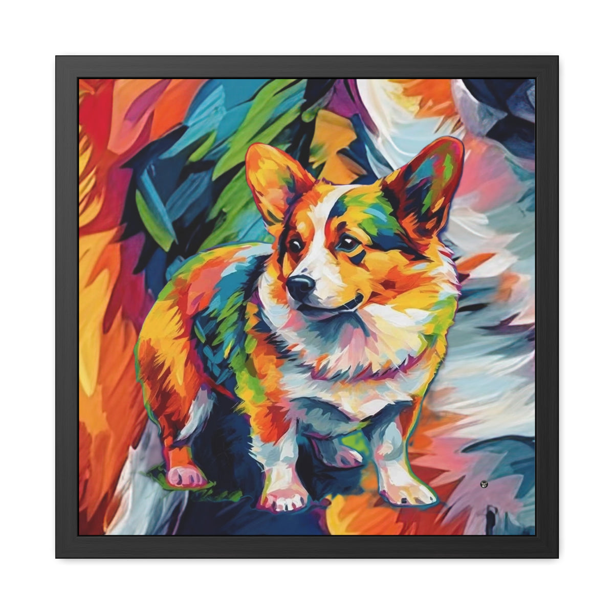 Scouter Corgi Watercolor Framed Print