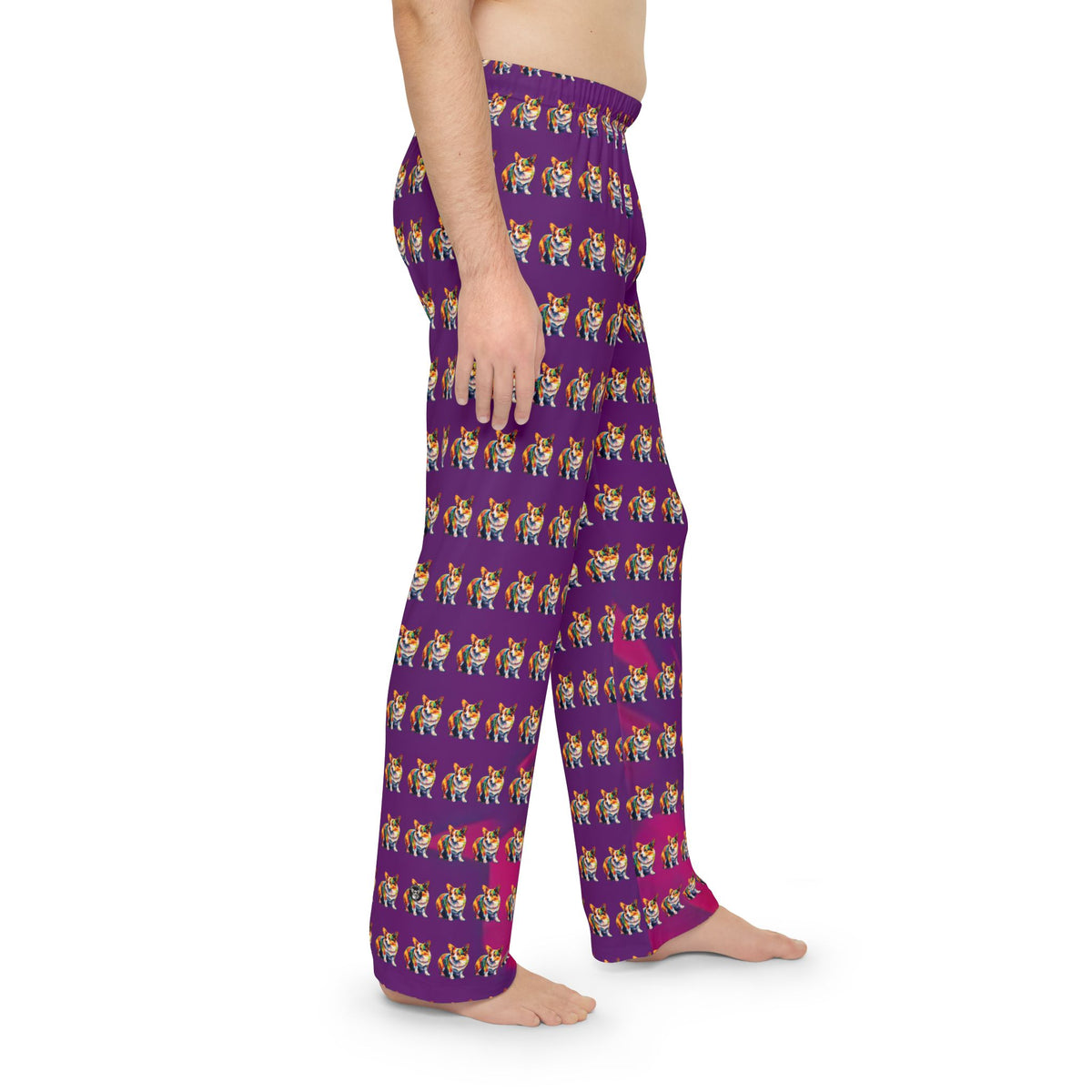 Scouter Corgi Watercolor Repeater Pattern Men's Pajama Pants