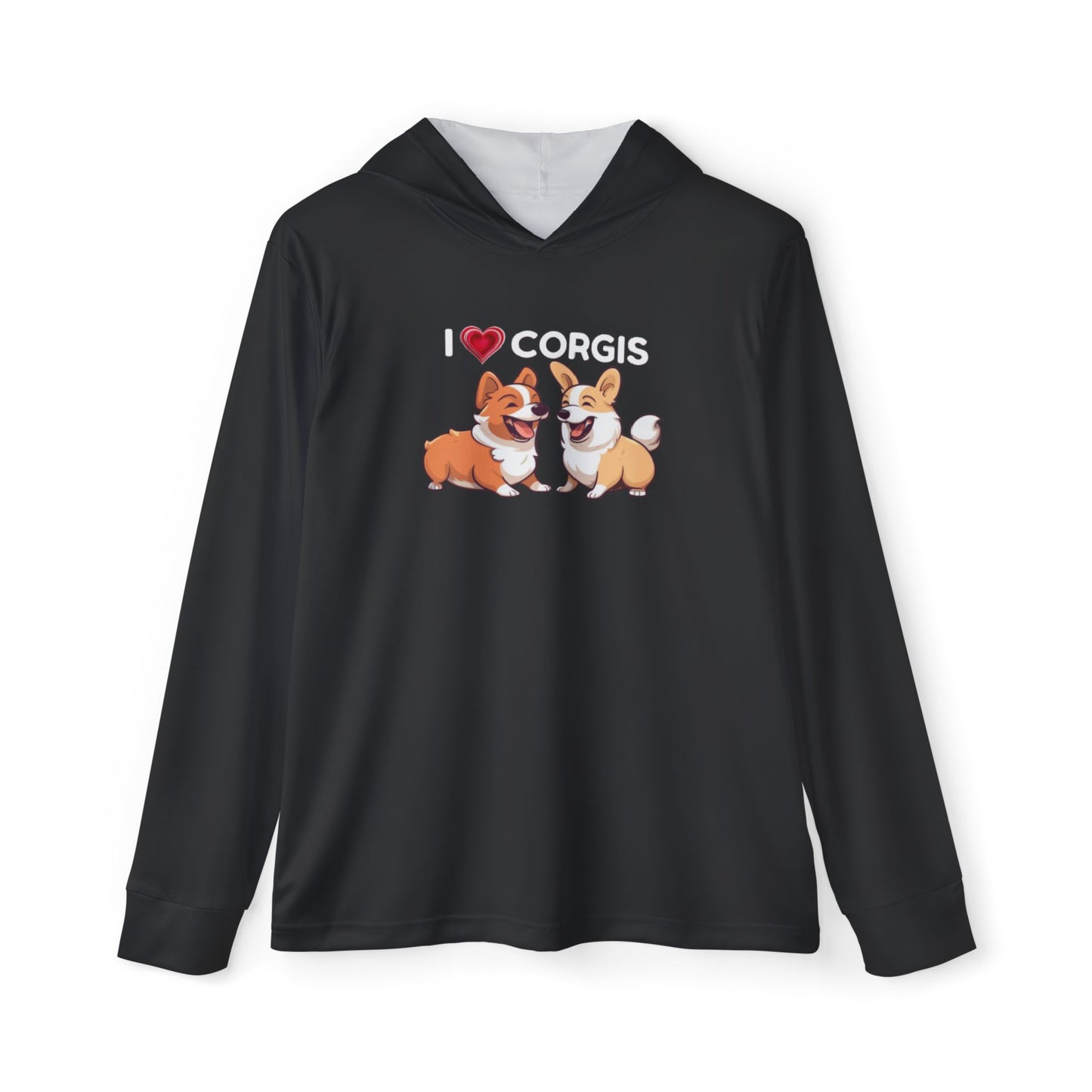 Sweat à capuche léger J'adore les corgis