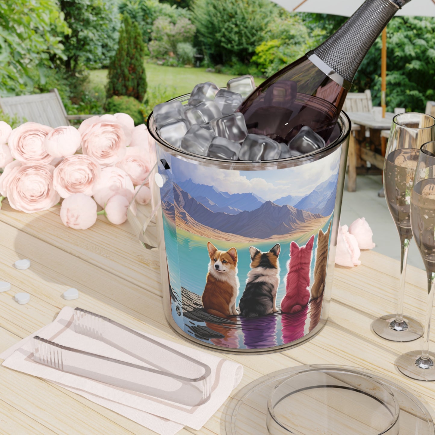 Corgi Lake - Ice Bucket with Tongs