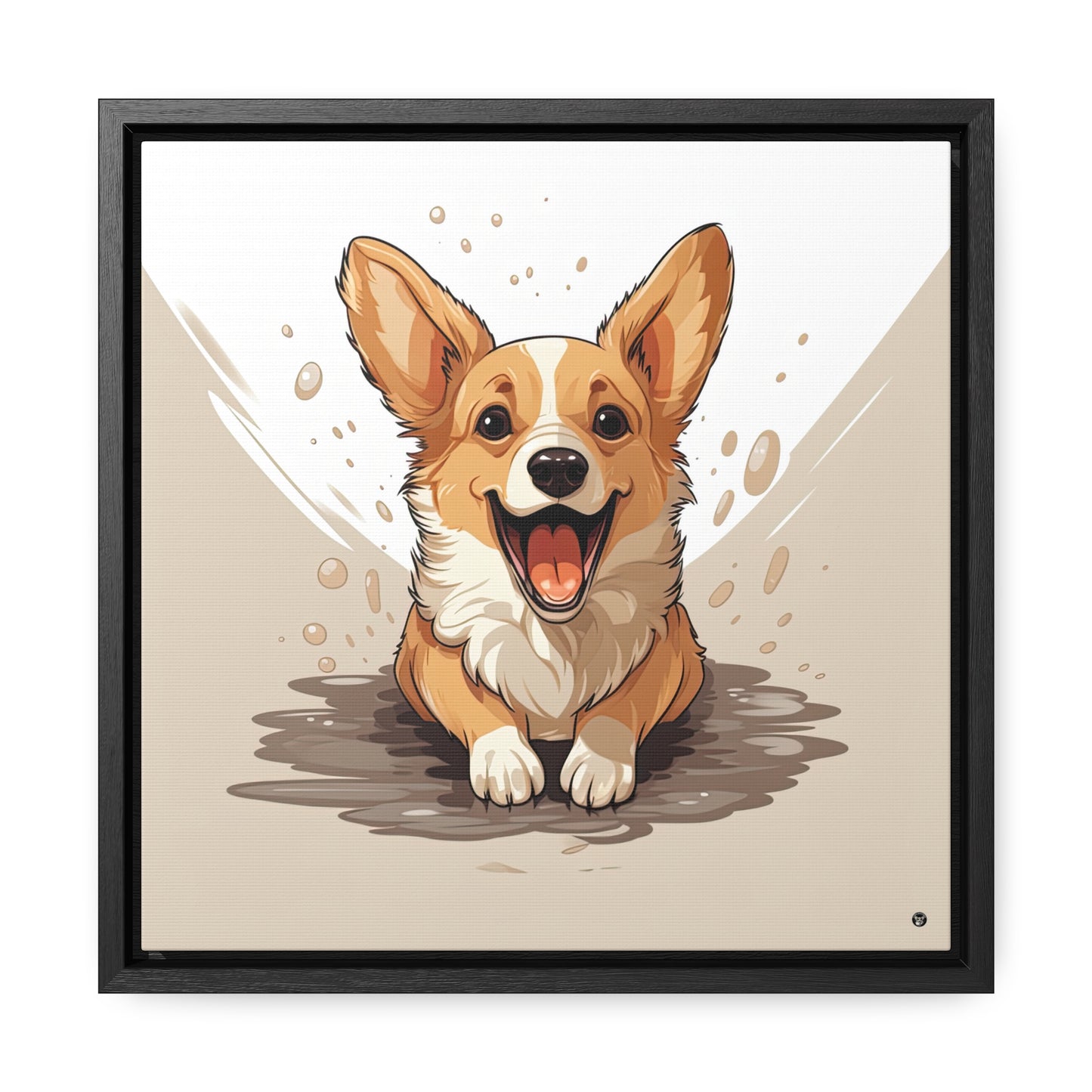 Corgi Cuteness - Framed on Canvas
