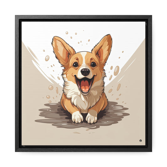 Corgi Cuteness - Framed on Canvas