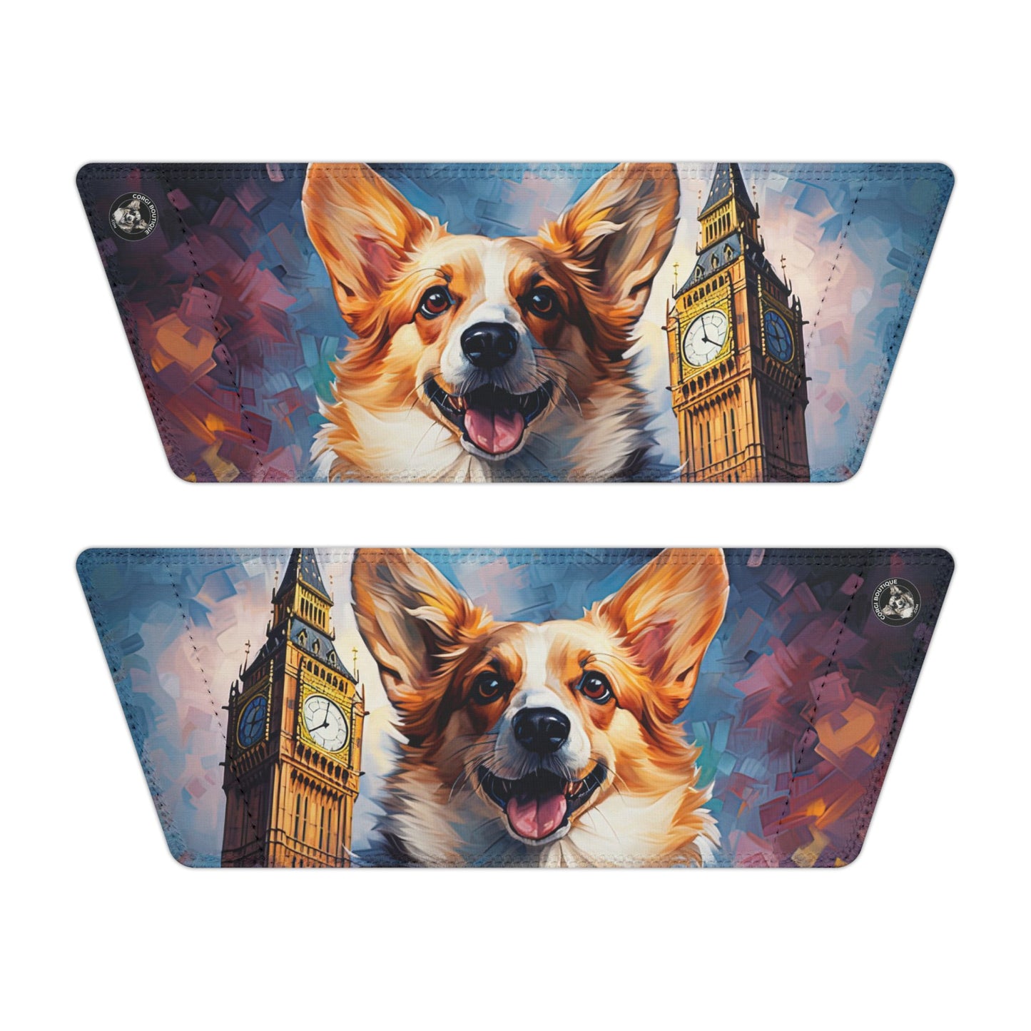 Corgi & Big Ben in London Men's Slide Sandals - Casual Pool & Beach Slides