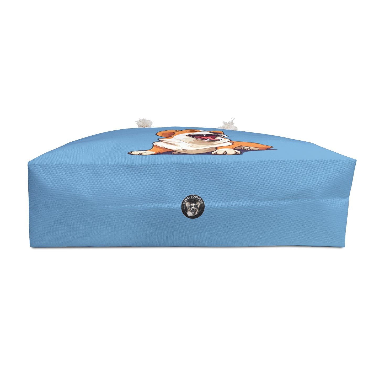 Comical Corgi All Smiles Weekender Beach Bag - Fun & Funny Blue Travel Tote