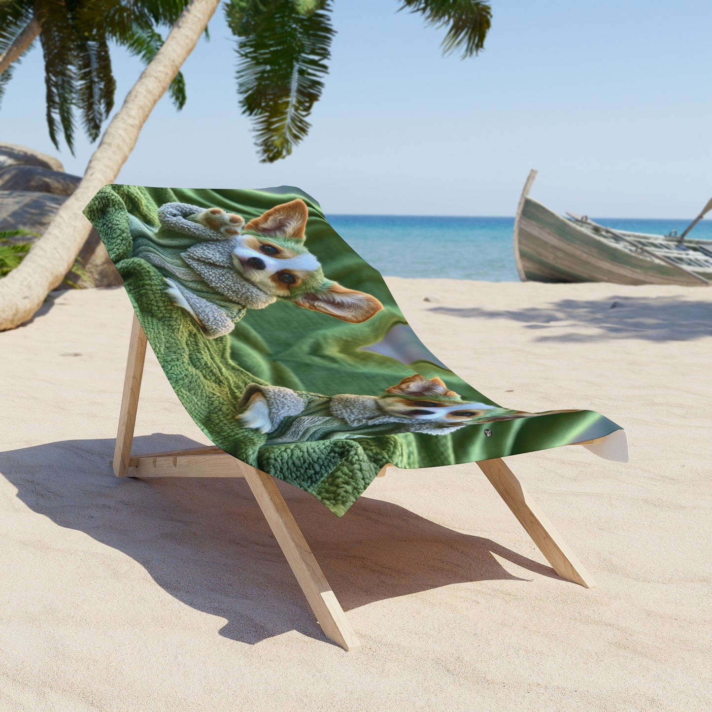 Grogu the Corgi Beach Towel
