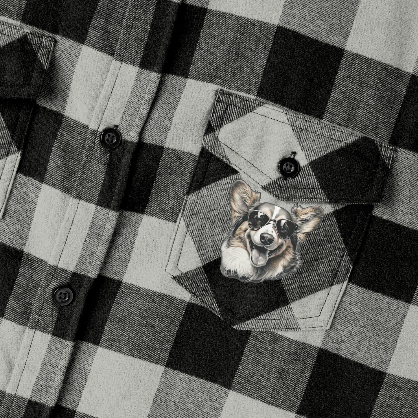 Corgi Cool - Flannel Shirt