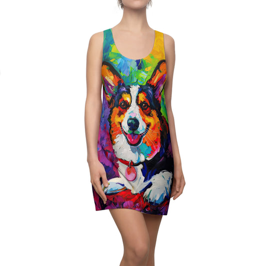 Colorful Cardigan - Racerback Dress