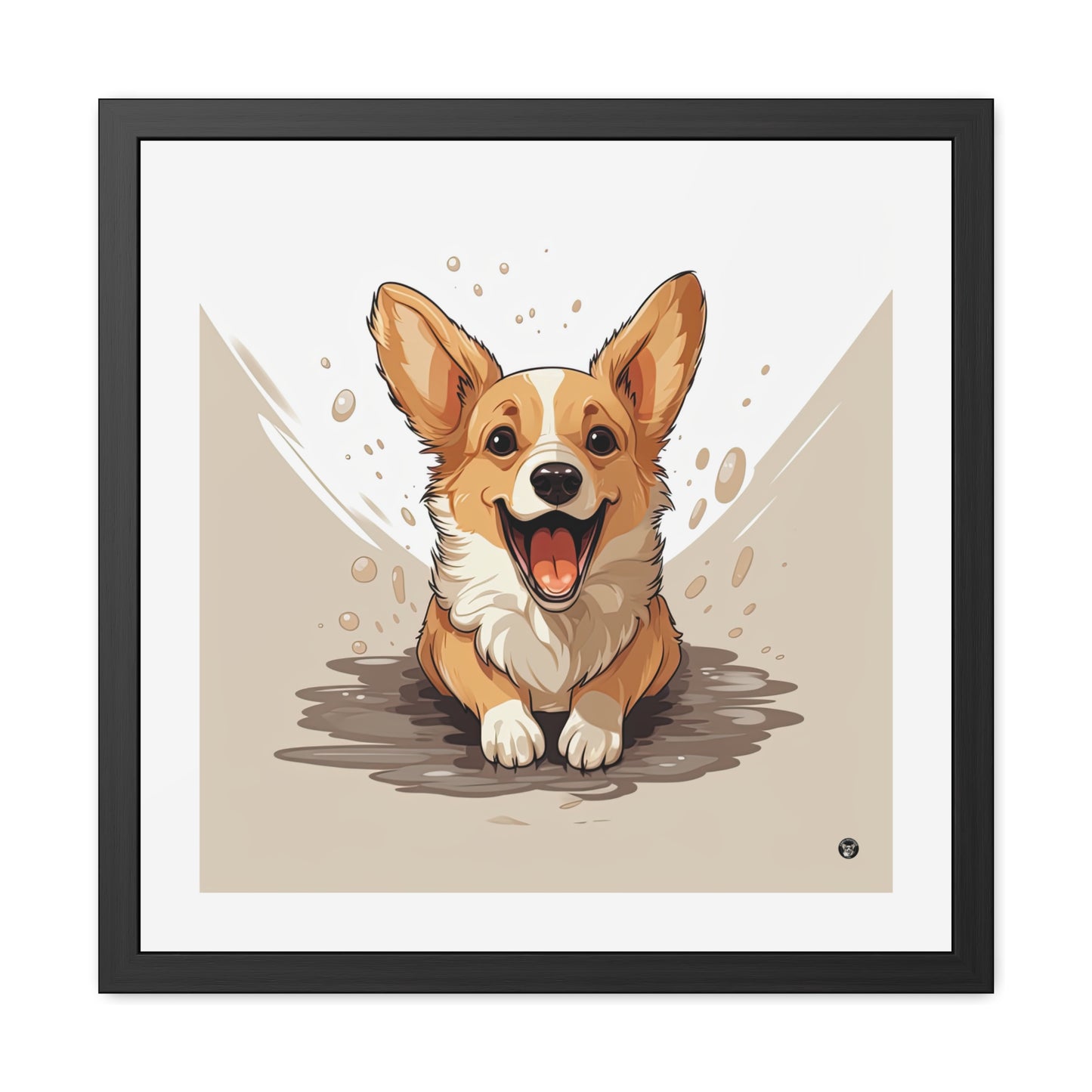 Impression encadrée : Mignonnerie de Corgi
