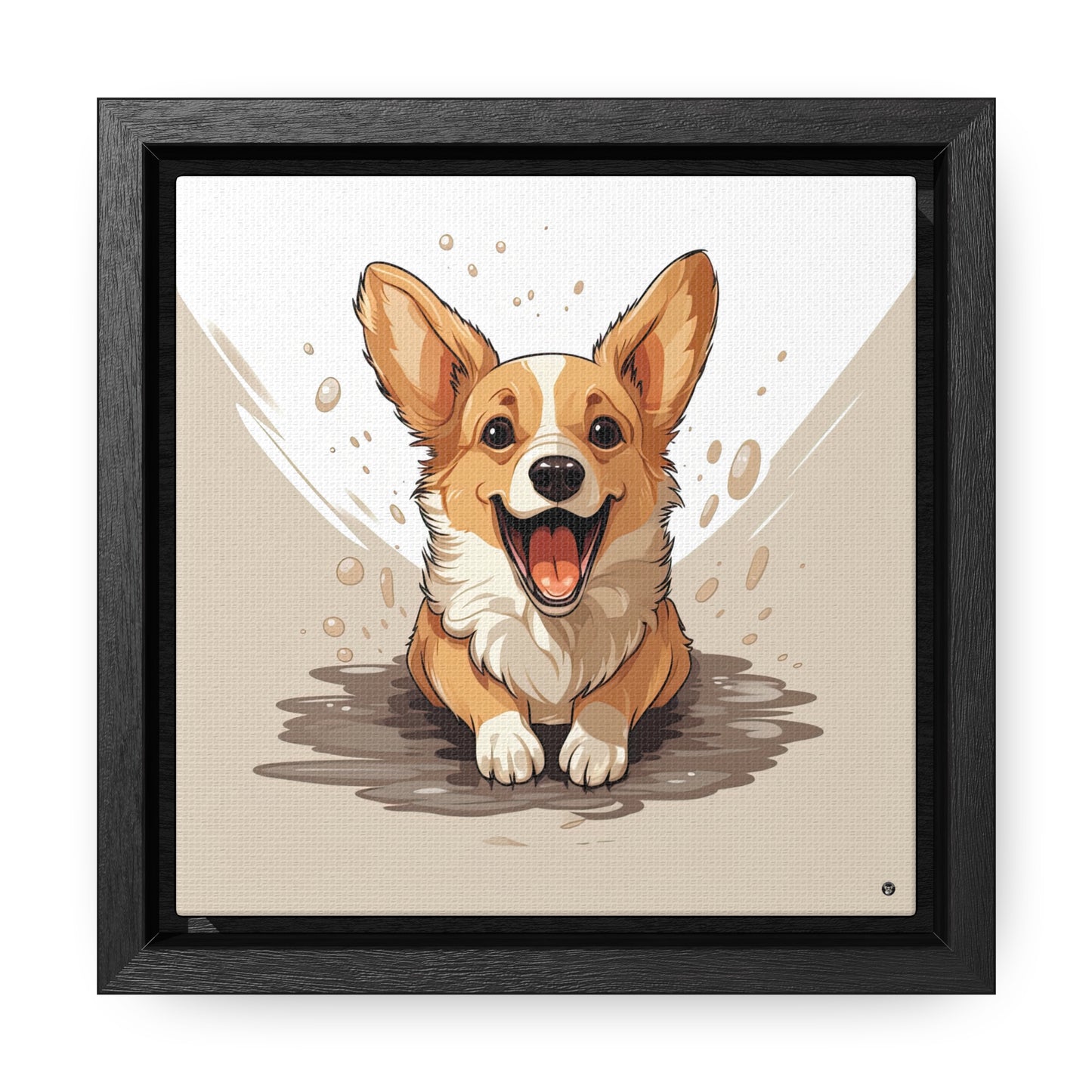 Corgi Cuteness - Framed on Canvas