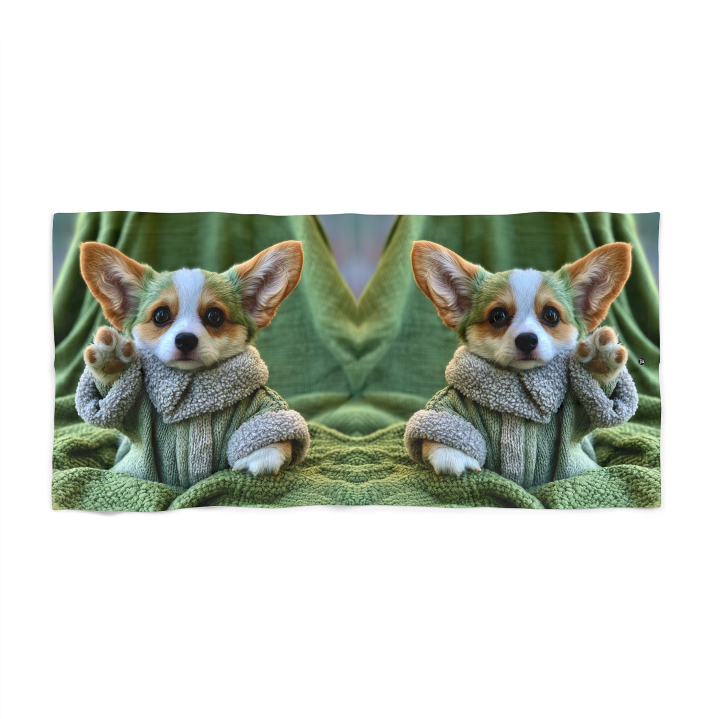 Grogu the Corgi Beach Towel