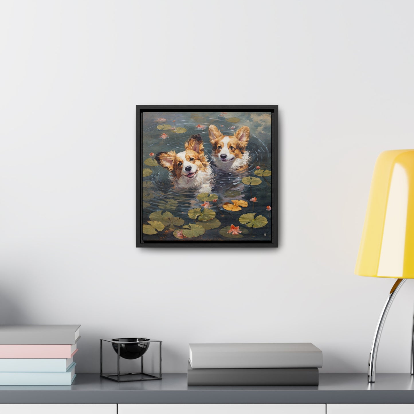 Pond Pups - Framed on Canvas