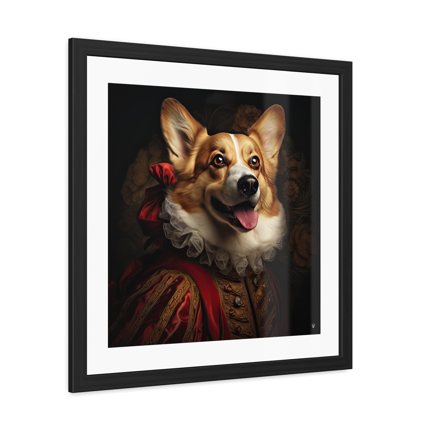 Gravure encadrée Corgi Renaissance