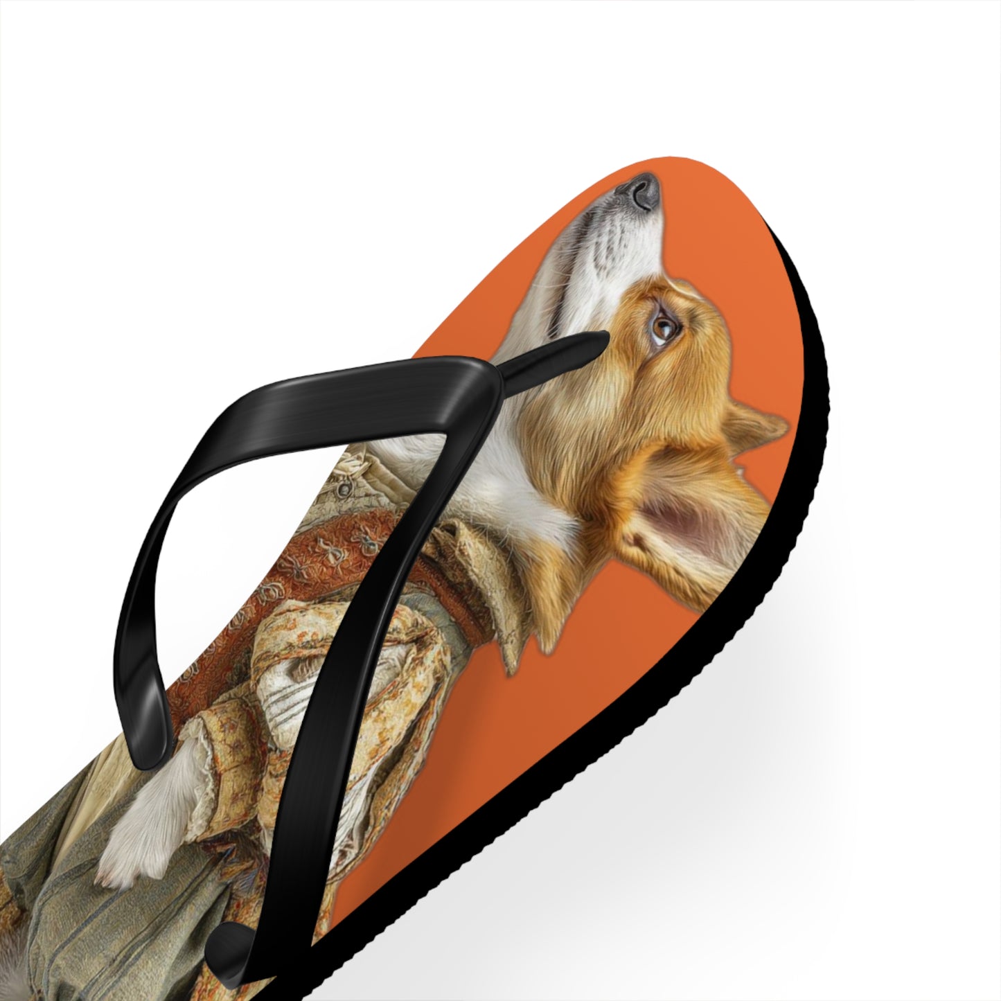 Prince Corgi Portrait Flip Flops – Cool Dog Beach Sandals