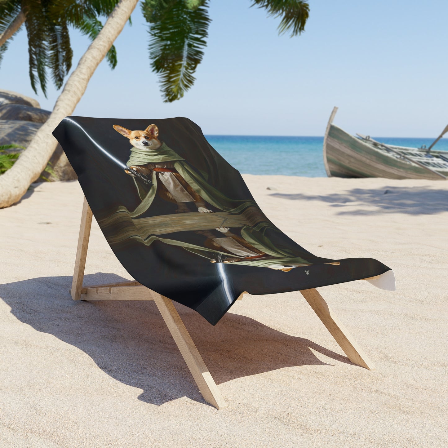 Jedi Corgi - Beach Towel