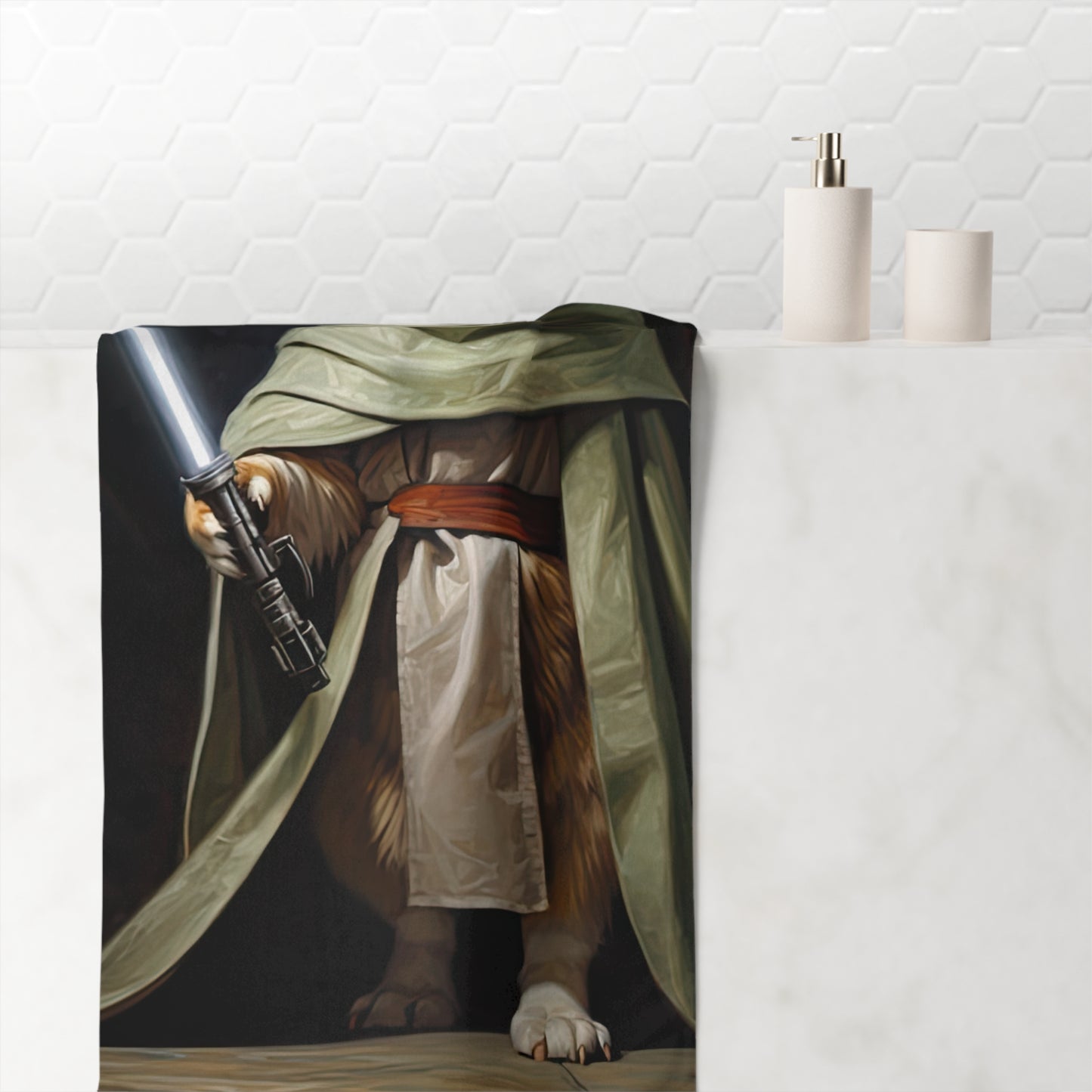 Jedi Corgi - Bath Towel