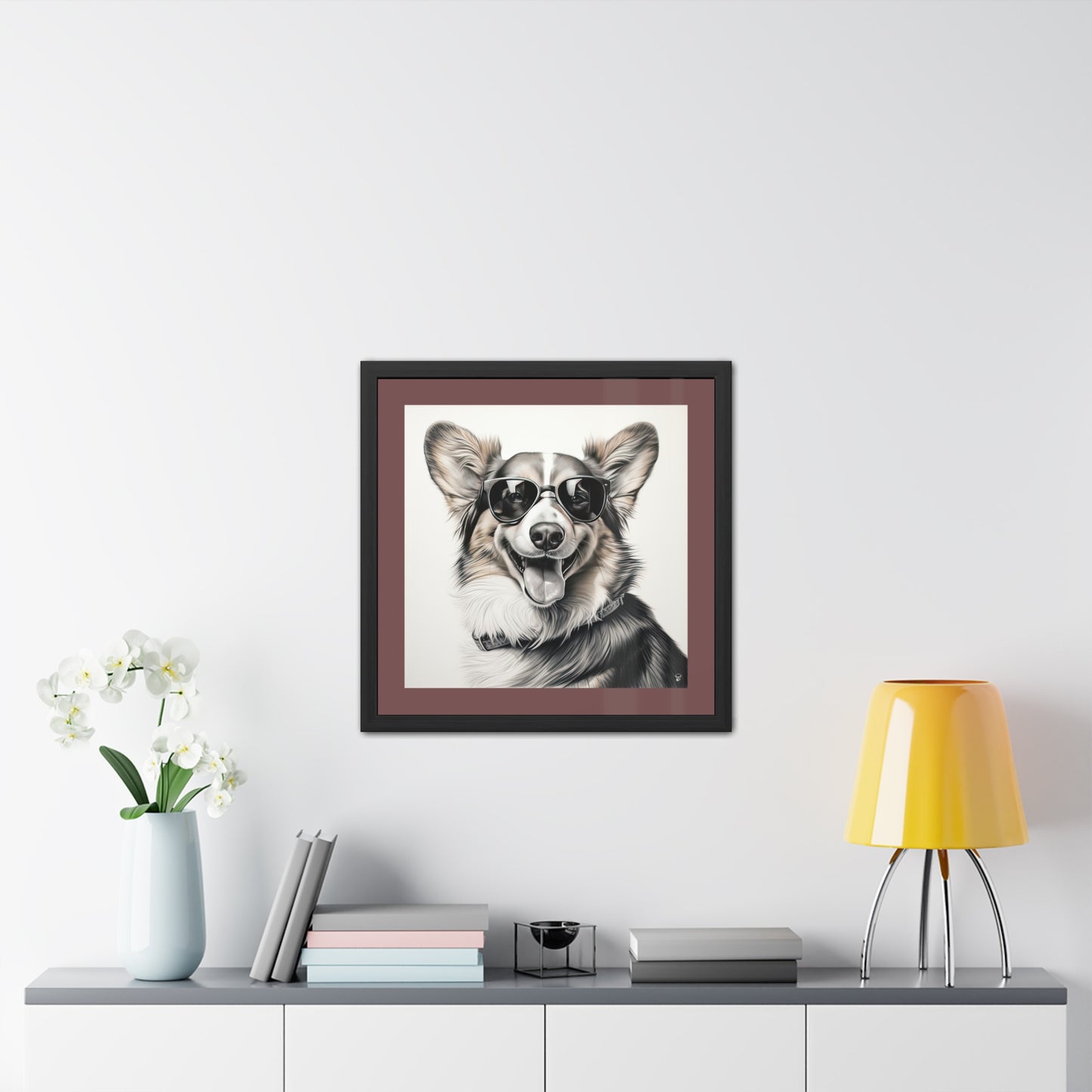 Impression encadrée Corgi Cool