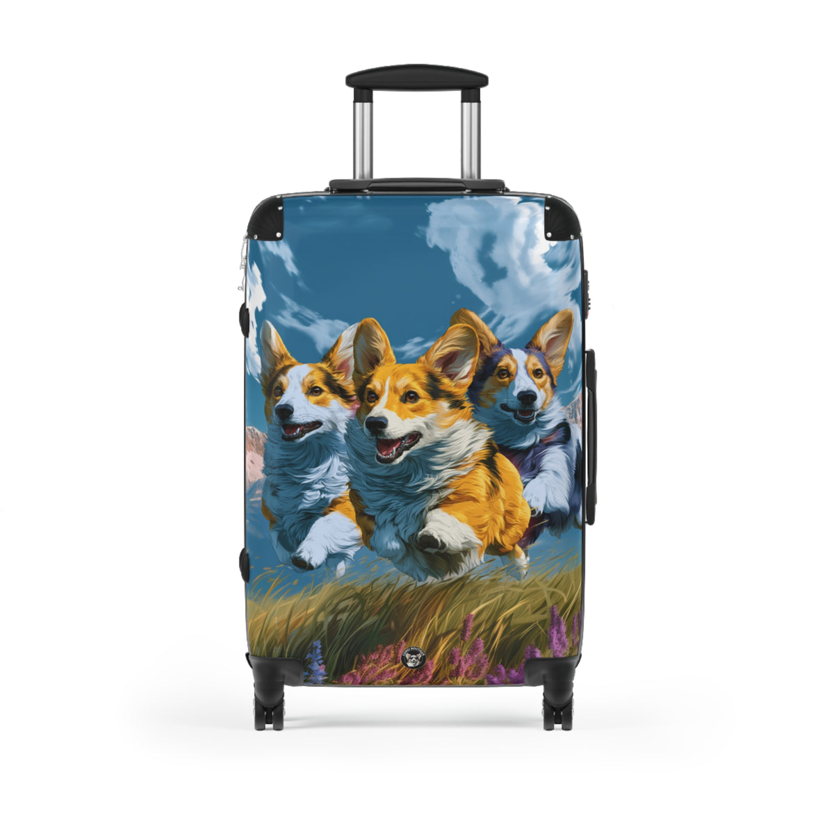 Corgi Running Racers Suitcases — Fast Corgi Racing Pups Rolling Luggage