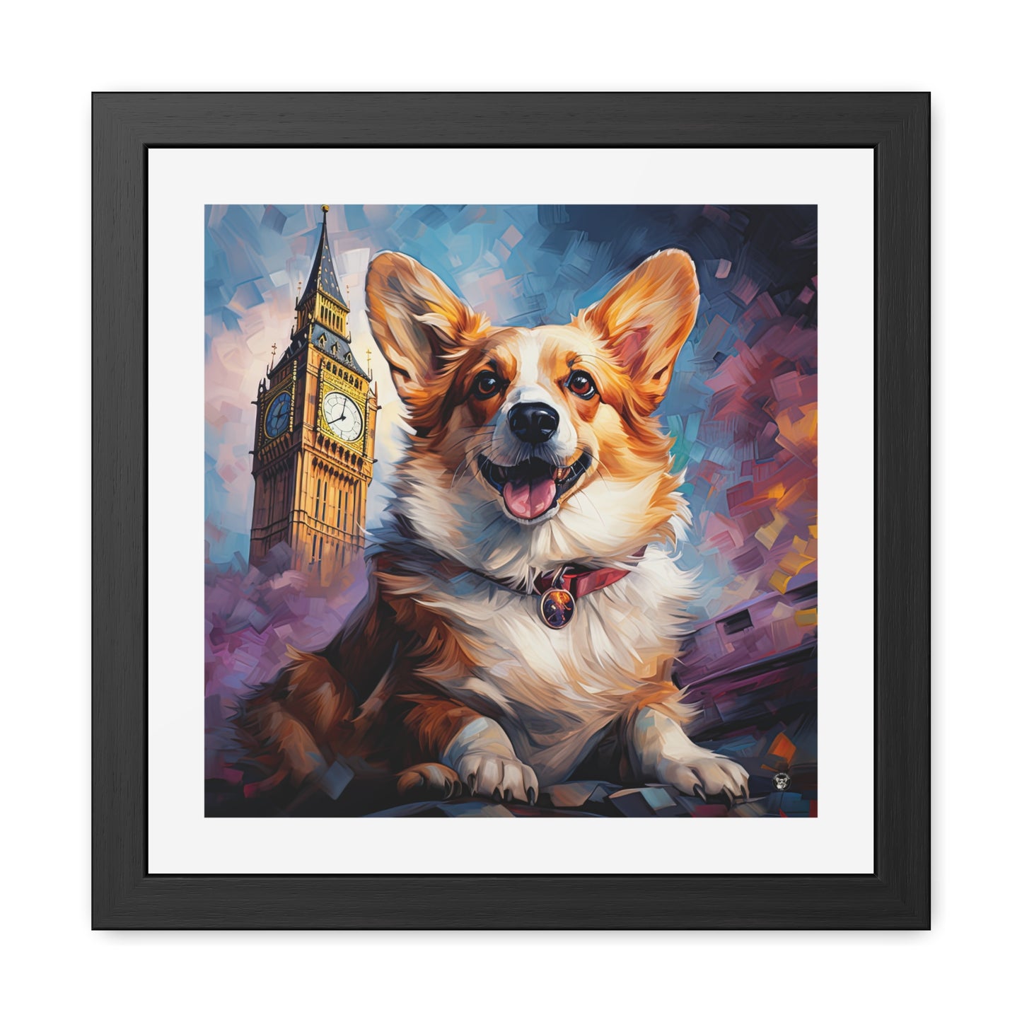Impression encadrée Corgi & Ben