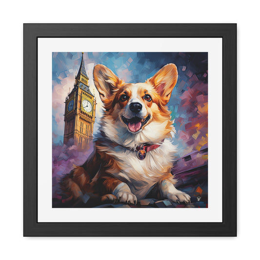 Corgi & Ben Framed Print