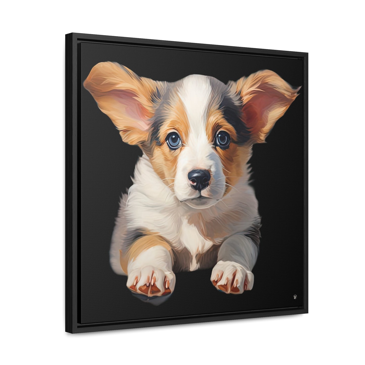 Puppy Portrait - Framed on Canvas