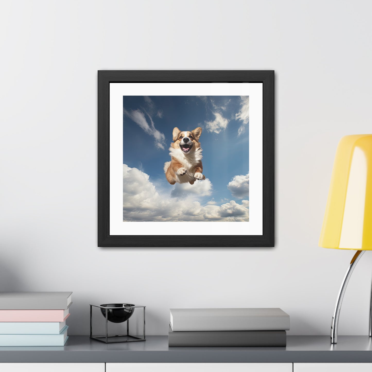 Super Corgi, impression encadrée