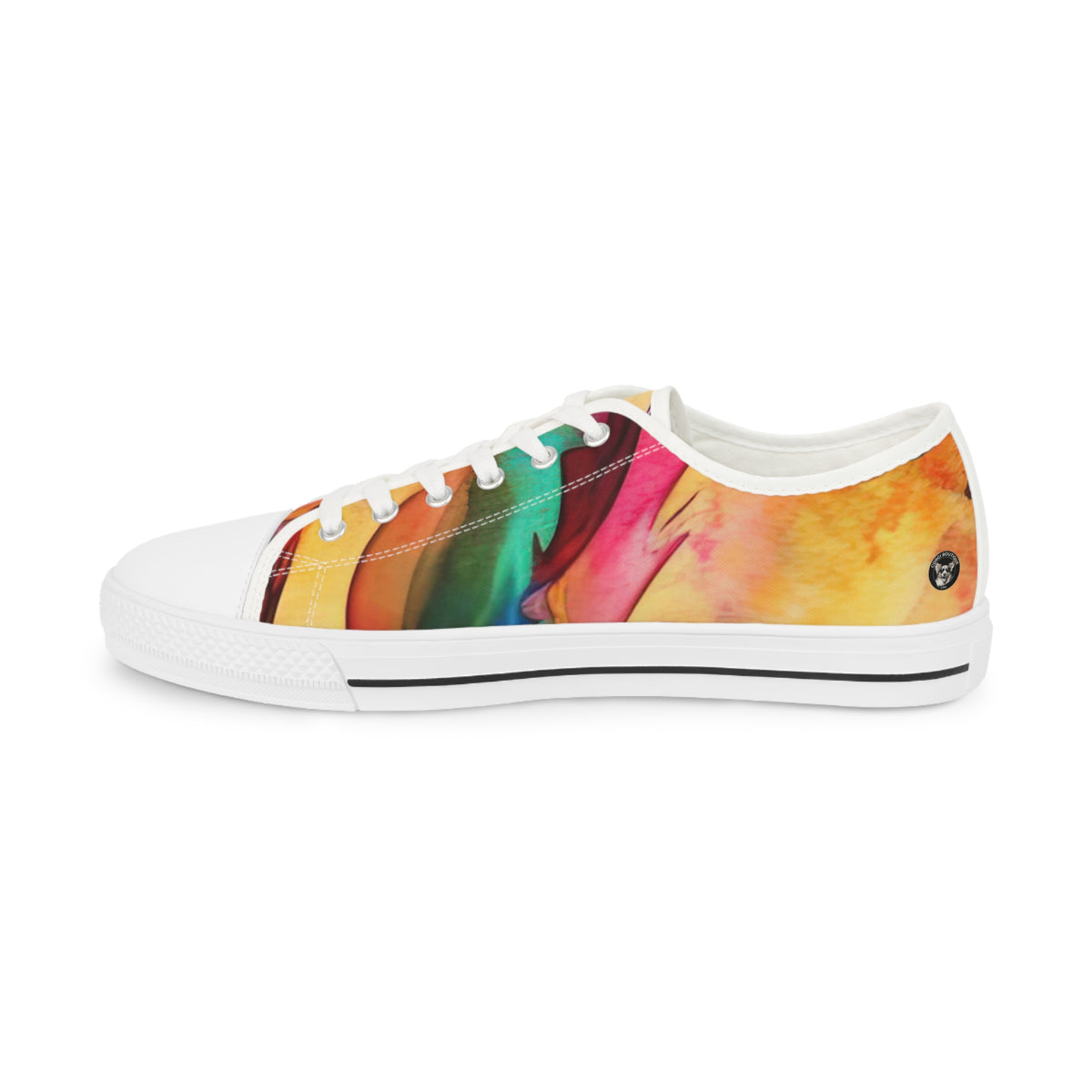 Motley Corgi Men's Low Top Casual Watercolor Canvas Sneakers