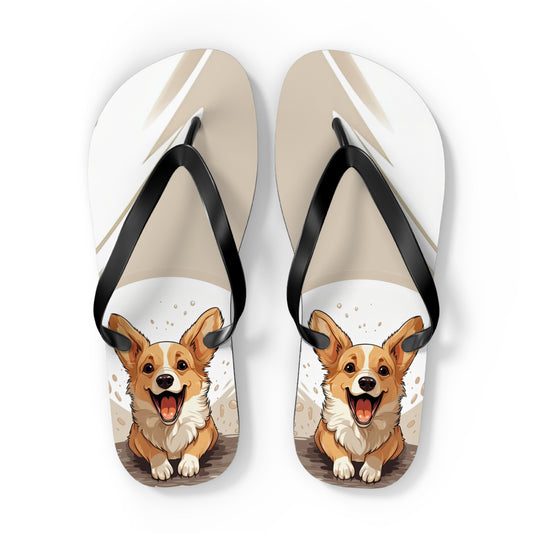 Corgi Cuteness Flip-Flops