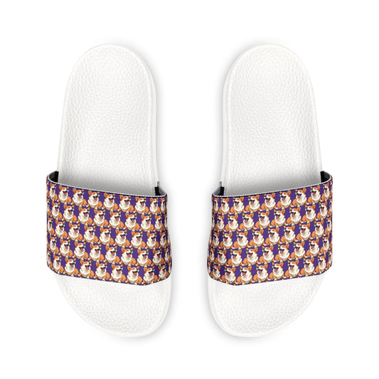 Comical Corgi Mosaic - Women's Slide Sandals