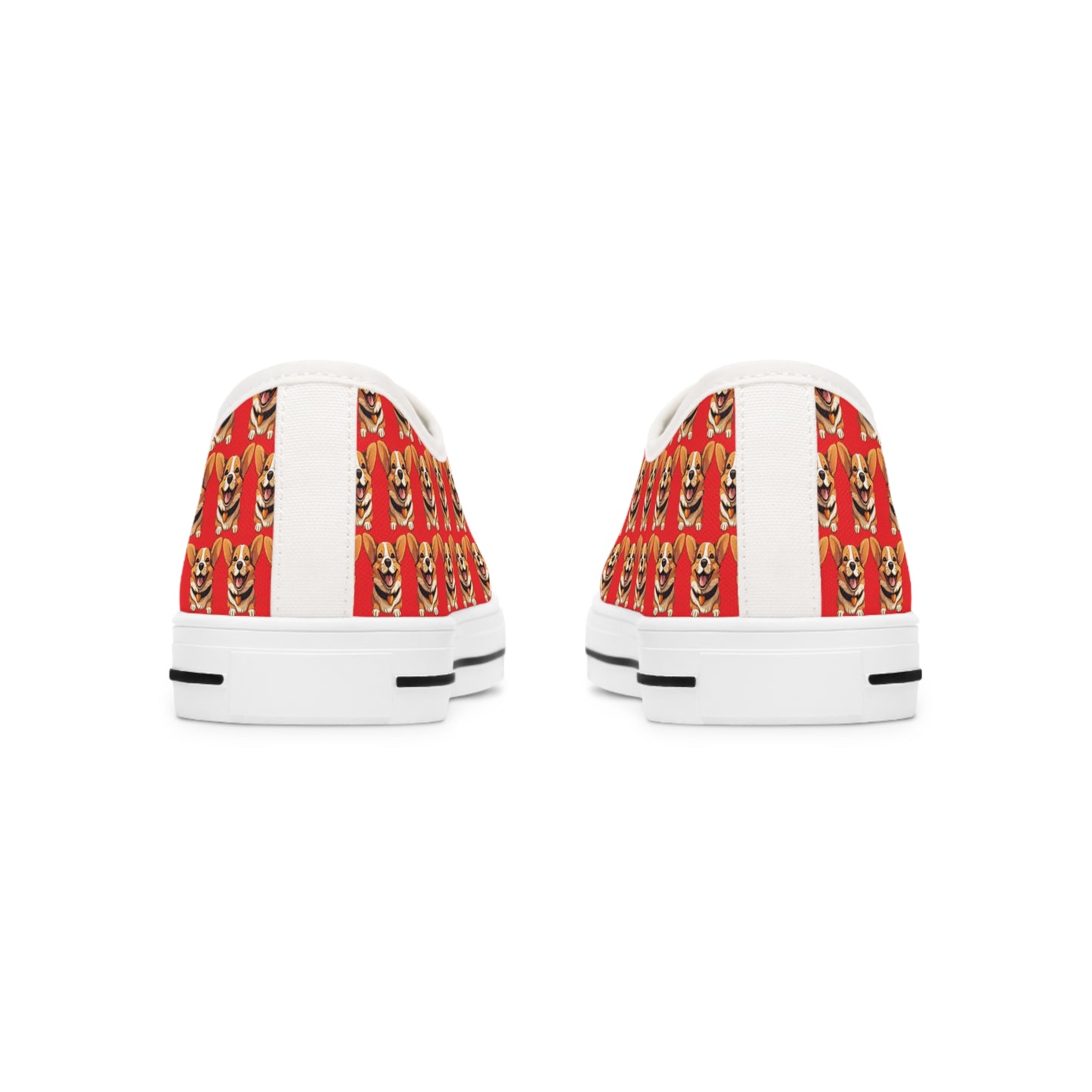 Puppy Love Mosaic - Women's Low Top Sneakers