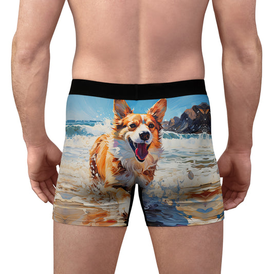 Coastal Corgi Boxer Briefs