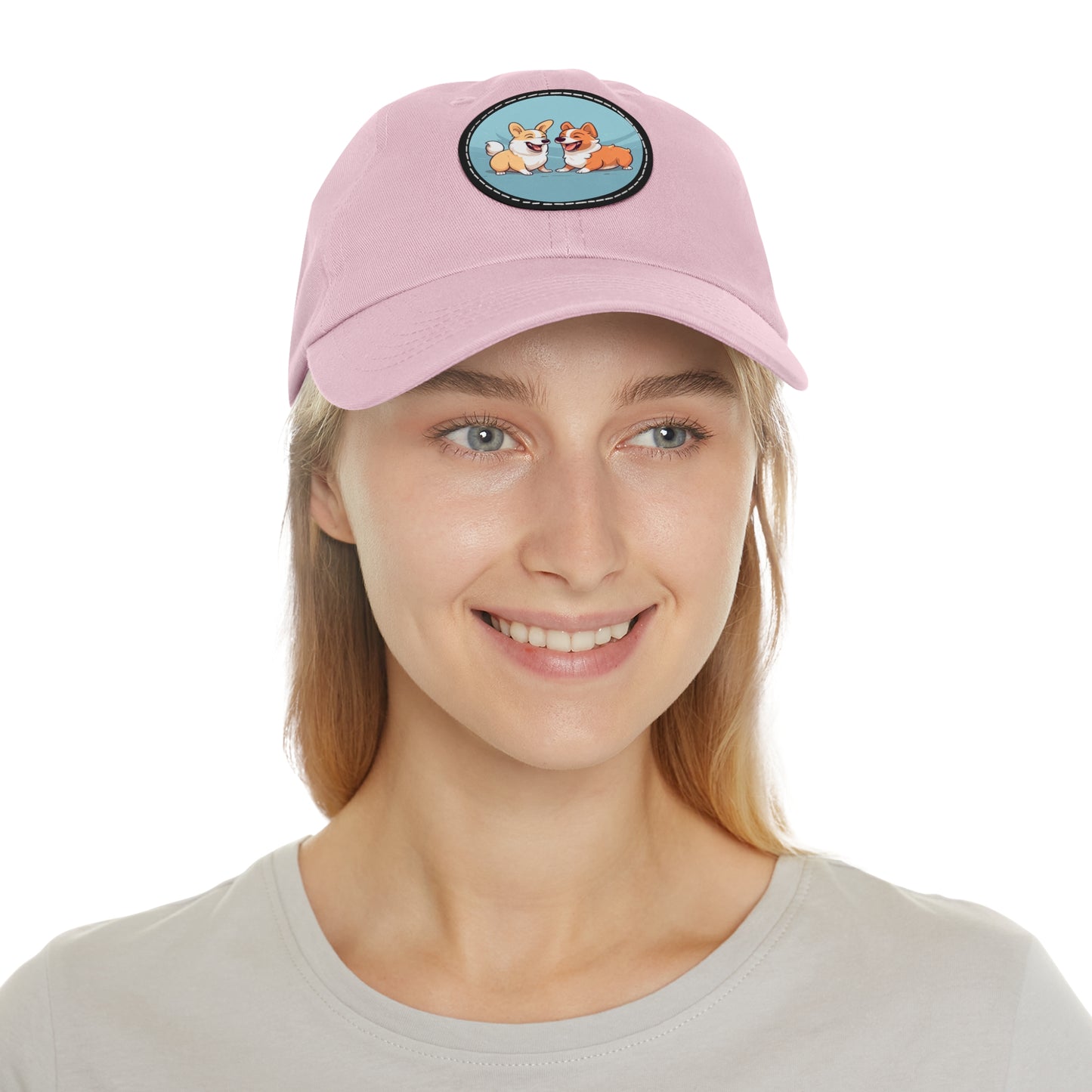 Corgi Couple - Cap with Leather Patch