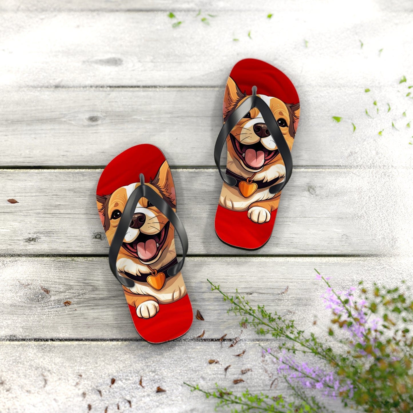 Puppy Love Flip-Flops
