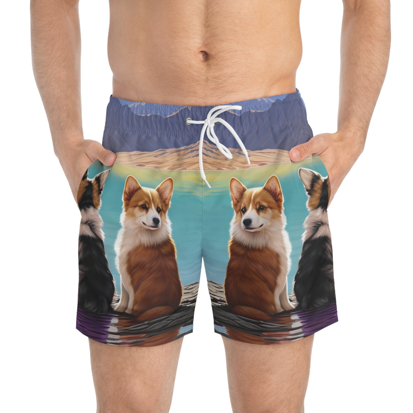 Corgi Lake Swim Trunks