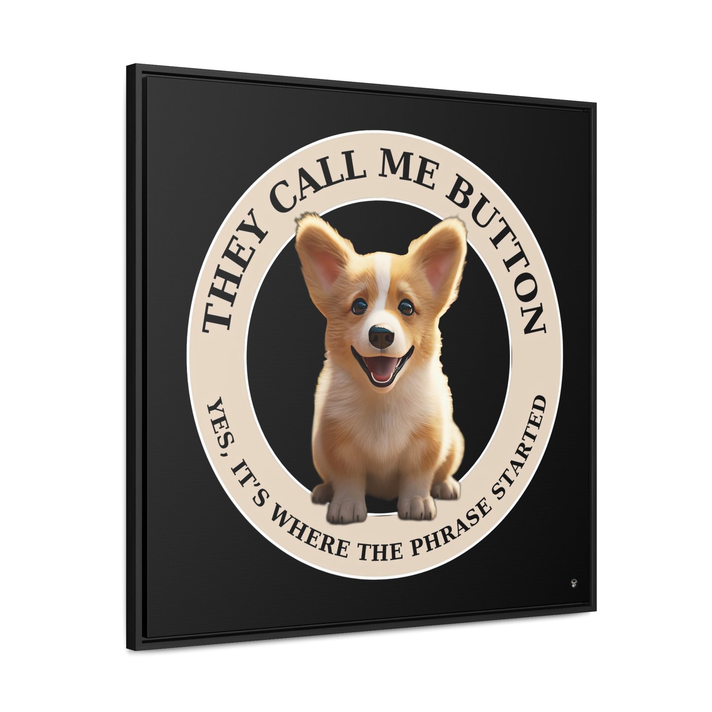 Cute as a Button - Framed on Canvas