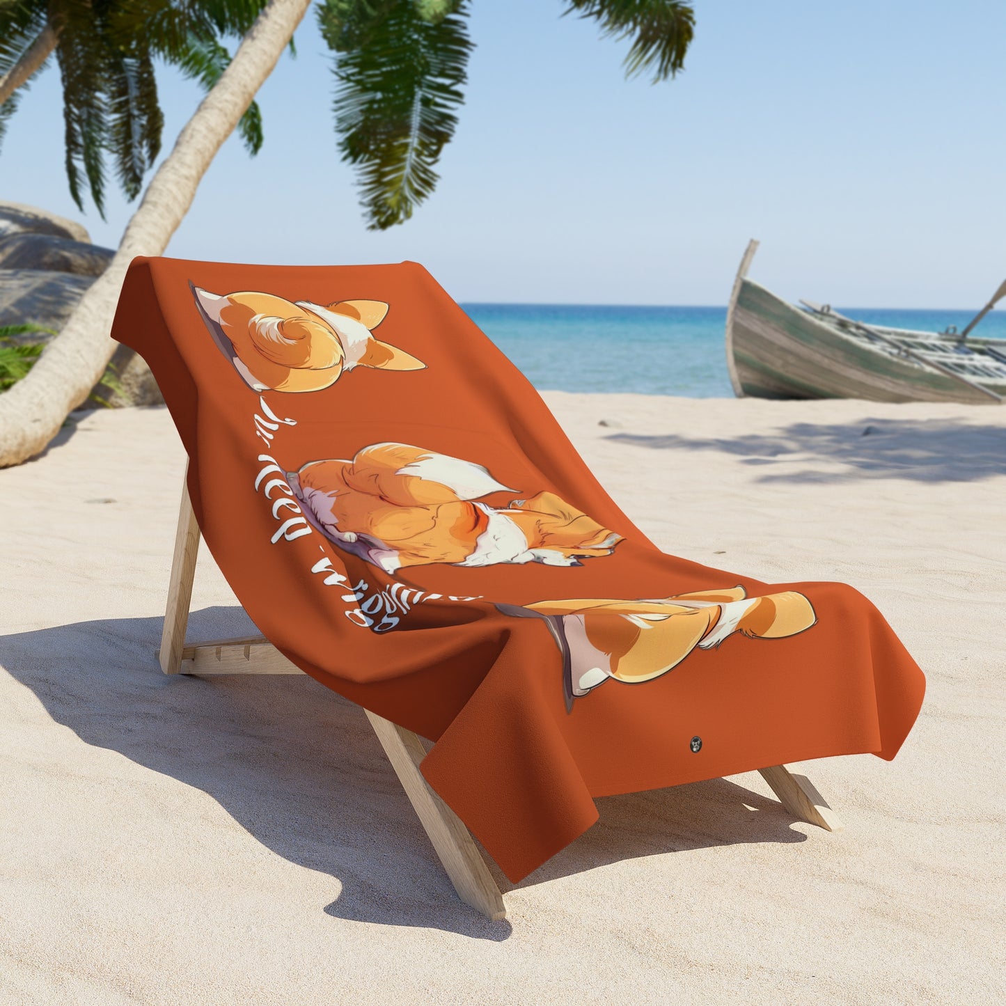Serviette de plage « Continuez à gigoter »