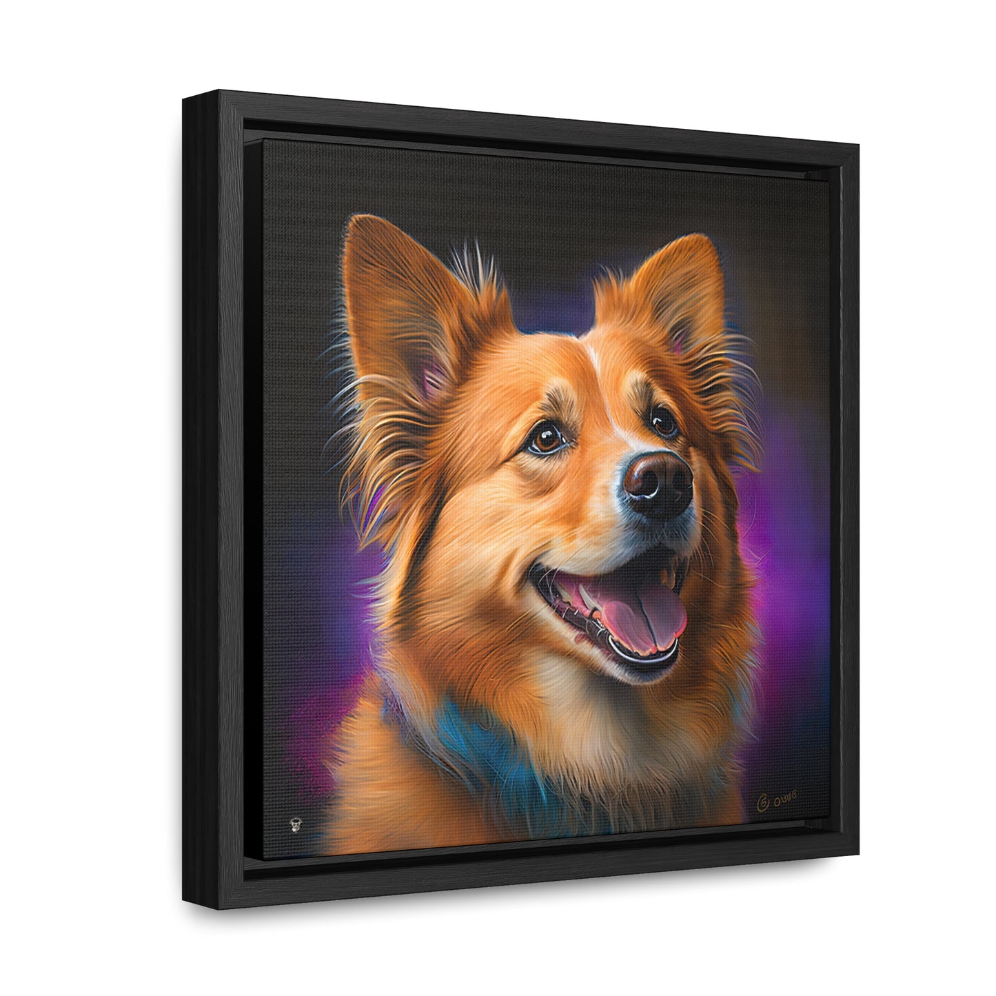 Golden Corgi - Framed on Canvas