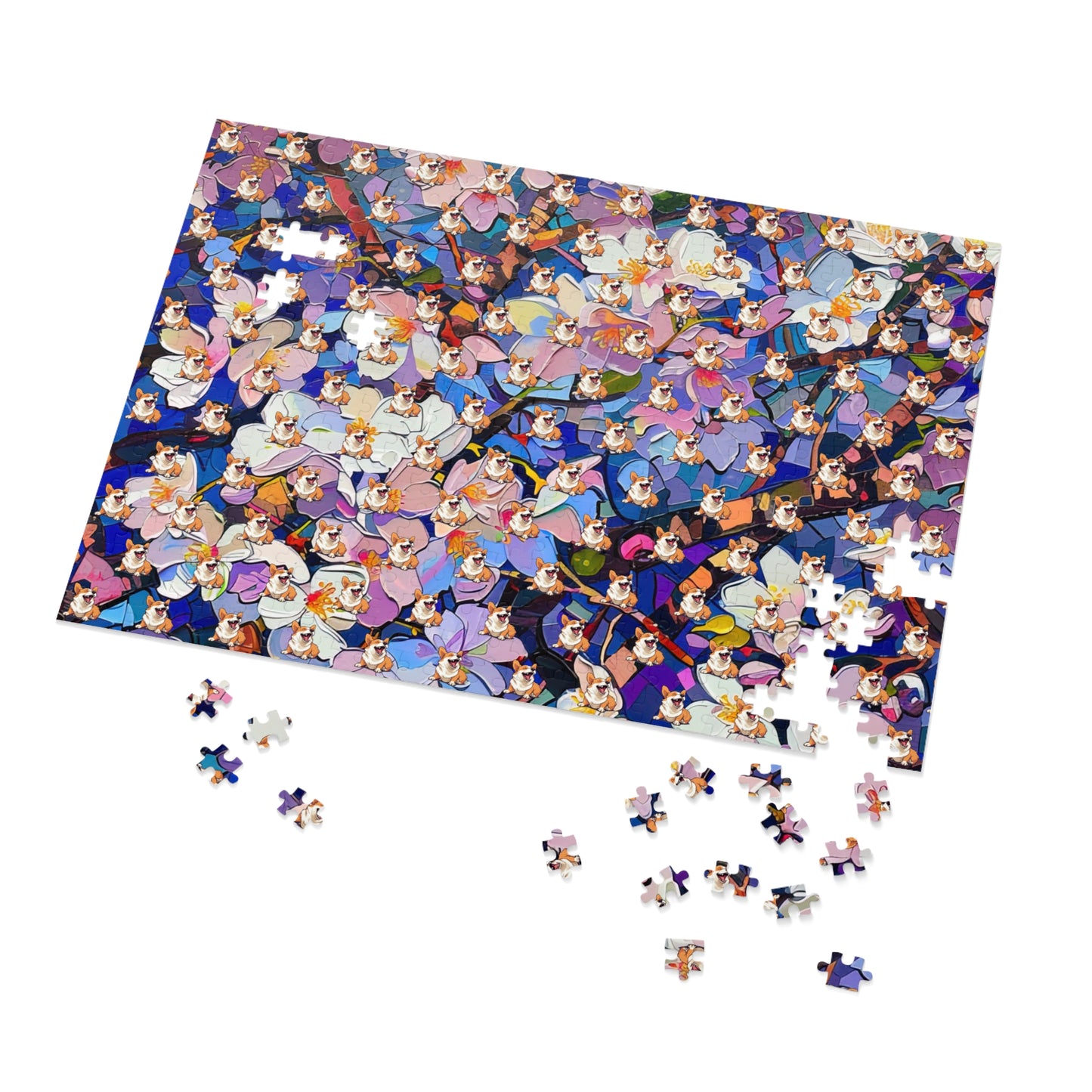 Flowers and Corgis - Jigsaw Puzzle