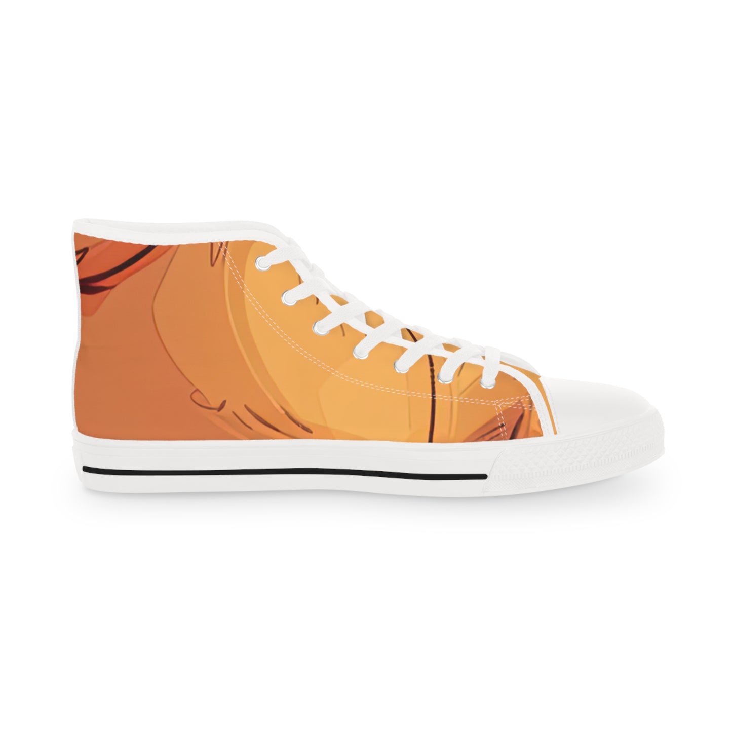 Cutie Patootie Corgi Autumn Orange Men's High Top Casual Canvas Sneakers