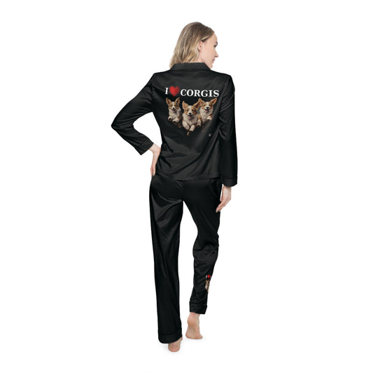 I Heart Corgis Silky Pajamas