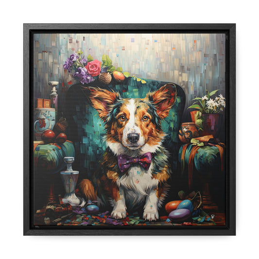 Formal Corgi - Framed on Canvas