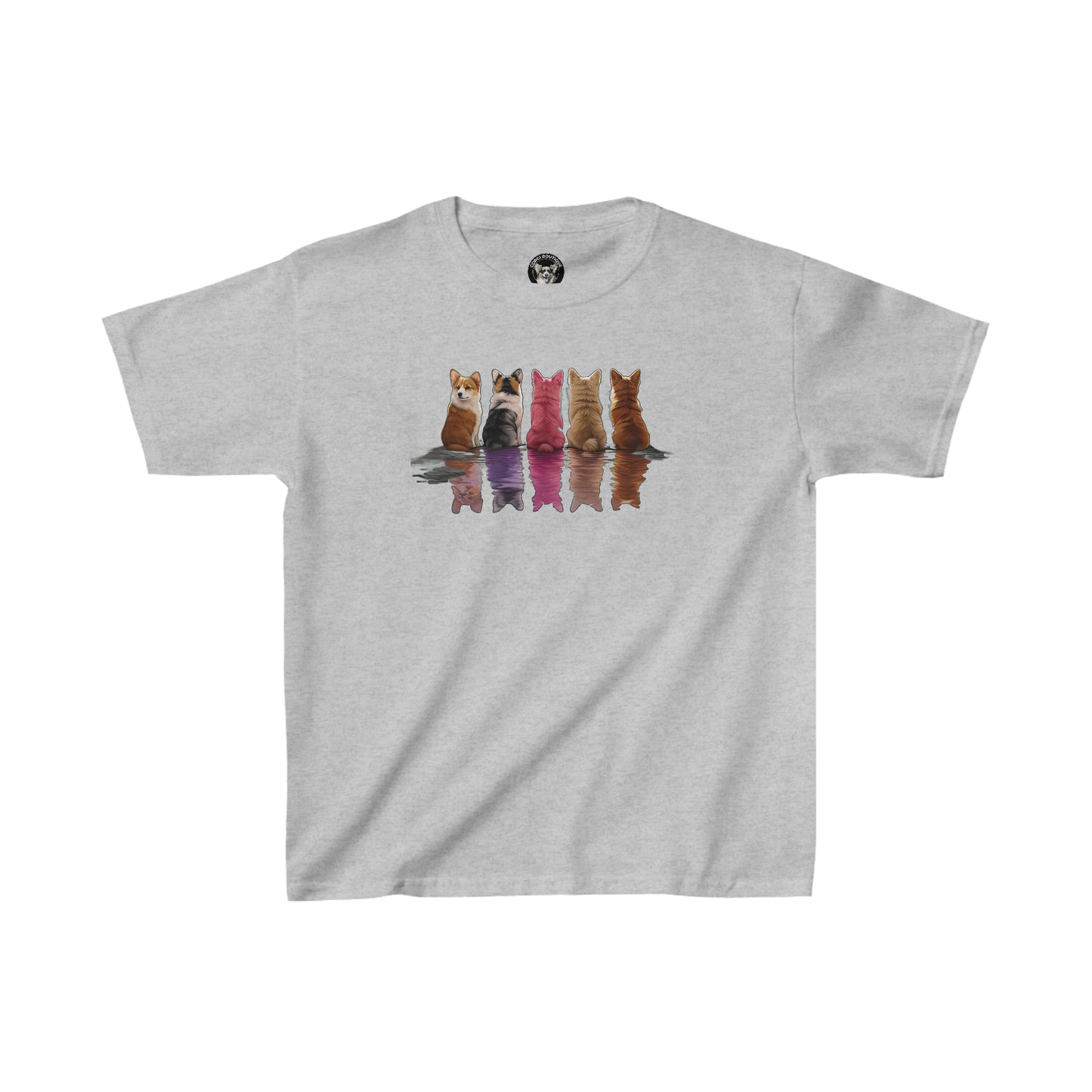 Corgi Reflection - Kids Heavy Cotton Tee