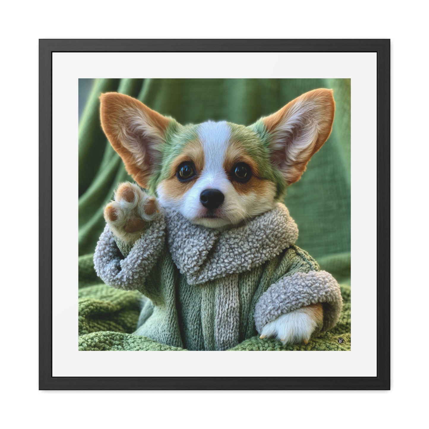 Grogu the Corgi Framed Print