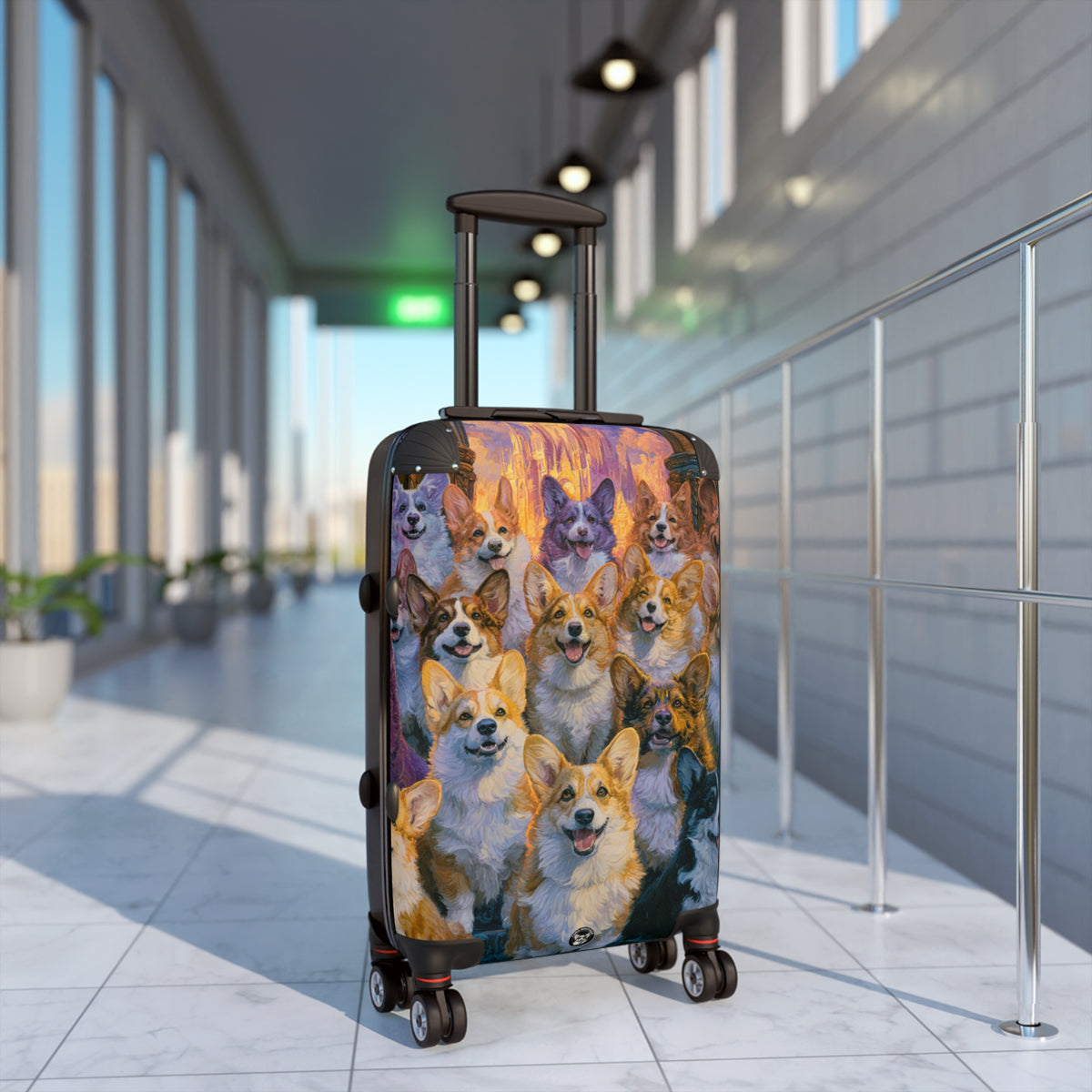 Pearly Gates The Corgis Await Travel Suitcases – Heavenly Rolling Luggage