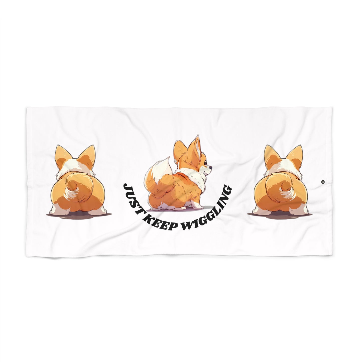 Just Keep Wiggling Beach Towel