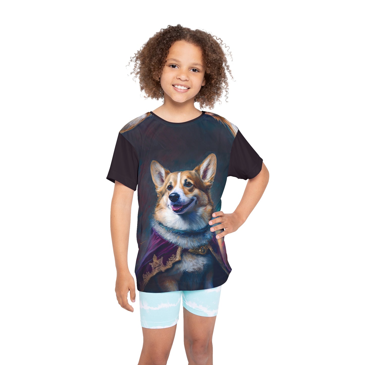 Corgi Royalty Kid's Sports Tee