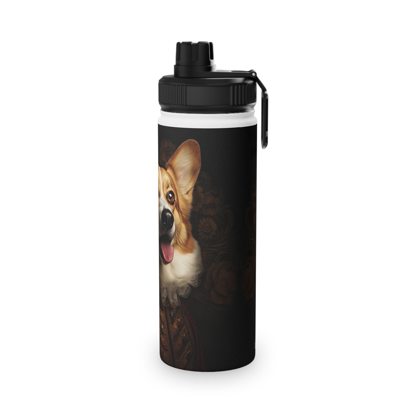 Renaissance Corgi - Water Bottle with Sport Lid