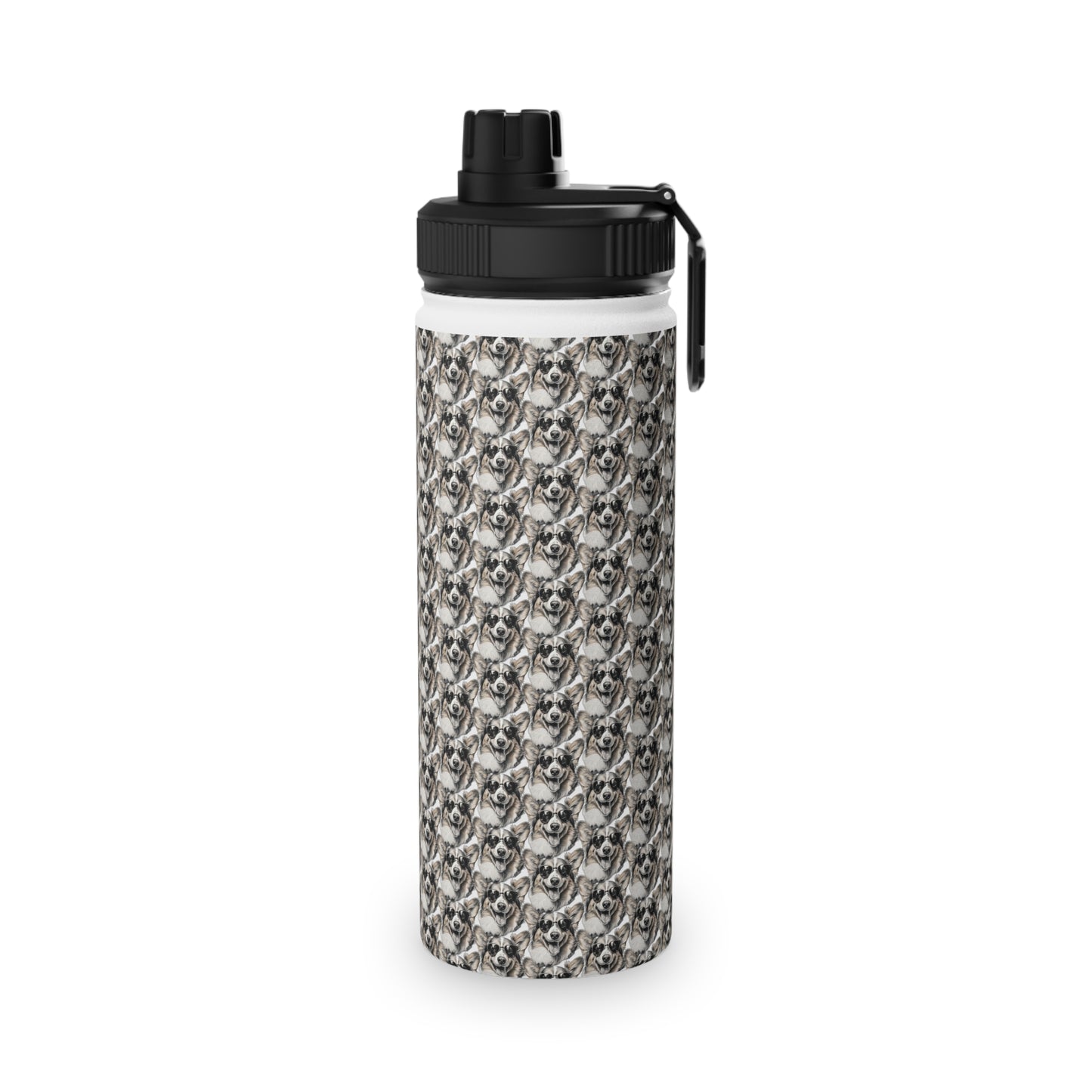 Corgi Cool Mosaic - Water Bottle with Sport Lid