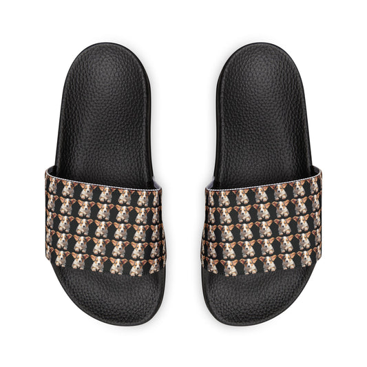 Puppy Portrait Mosaic - Women's Slide Sandals