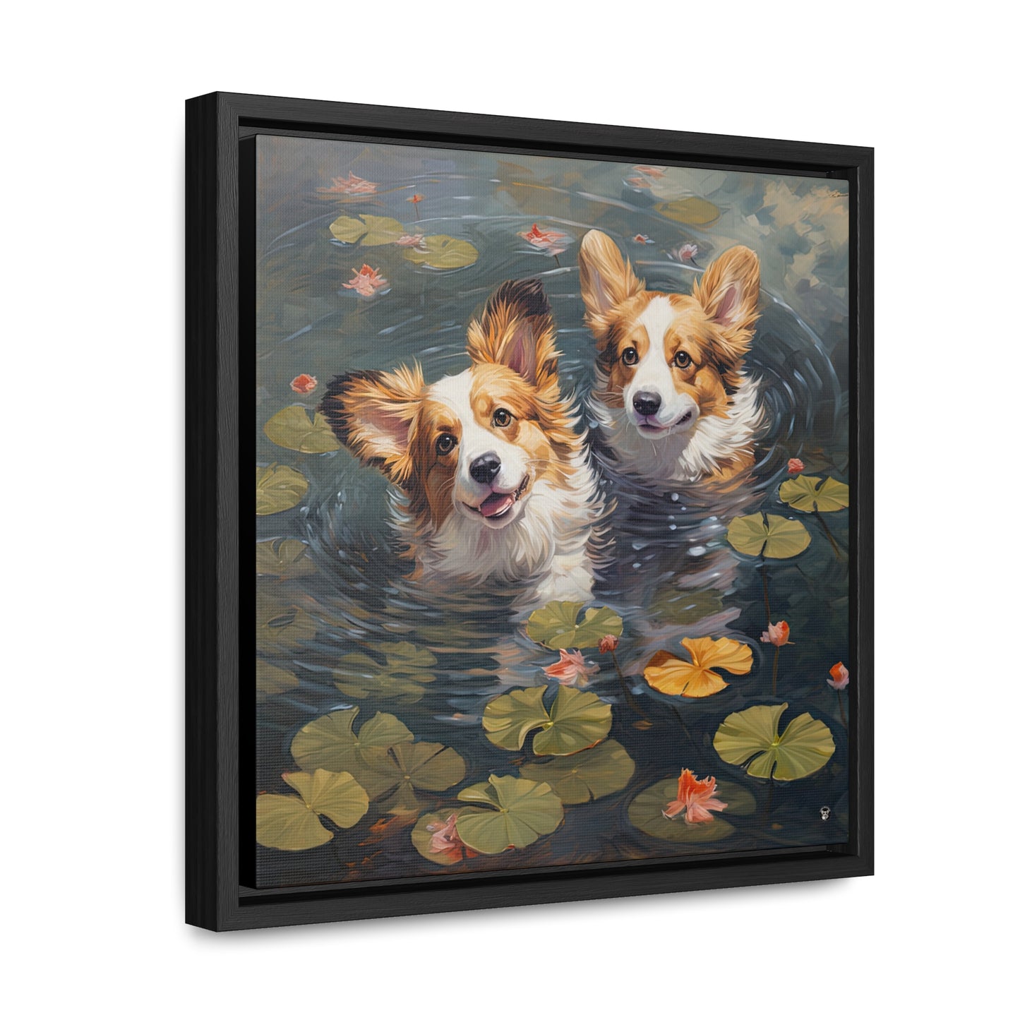 Pond Pups - Framed on Canvas