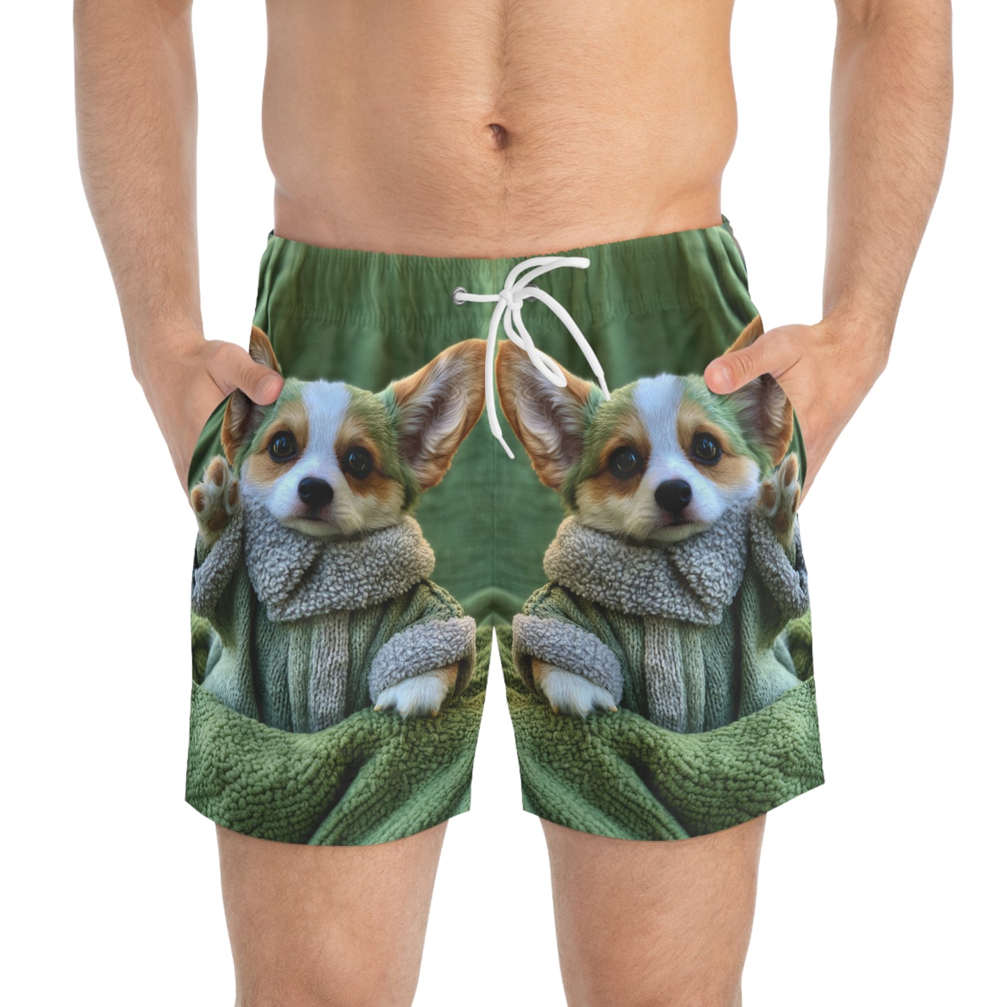 Grogu the Corgi Swim Trunks